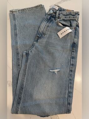 NEW PacSun Womens 90's Boyfriend Jeans sz 24|  High Rise Light Wash Straight Leg